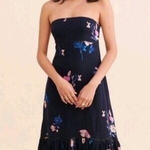 Floral Strapless Dress